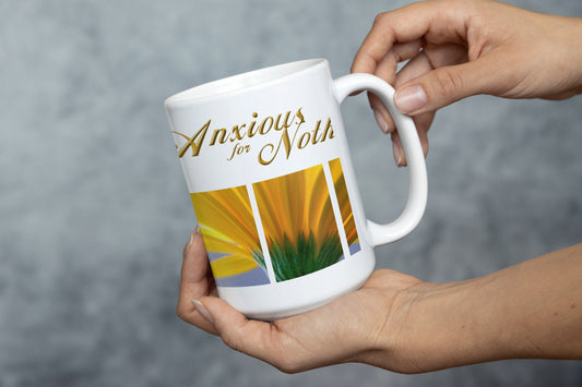 This Philippians 4:6 mug, featuring a beautiful Gerber daisy design.