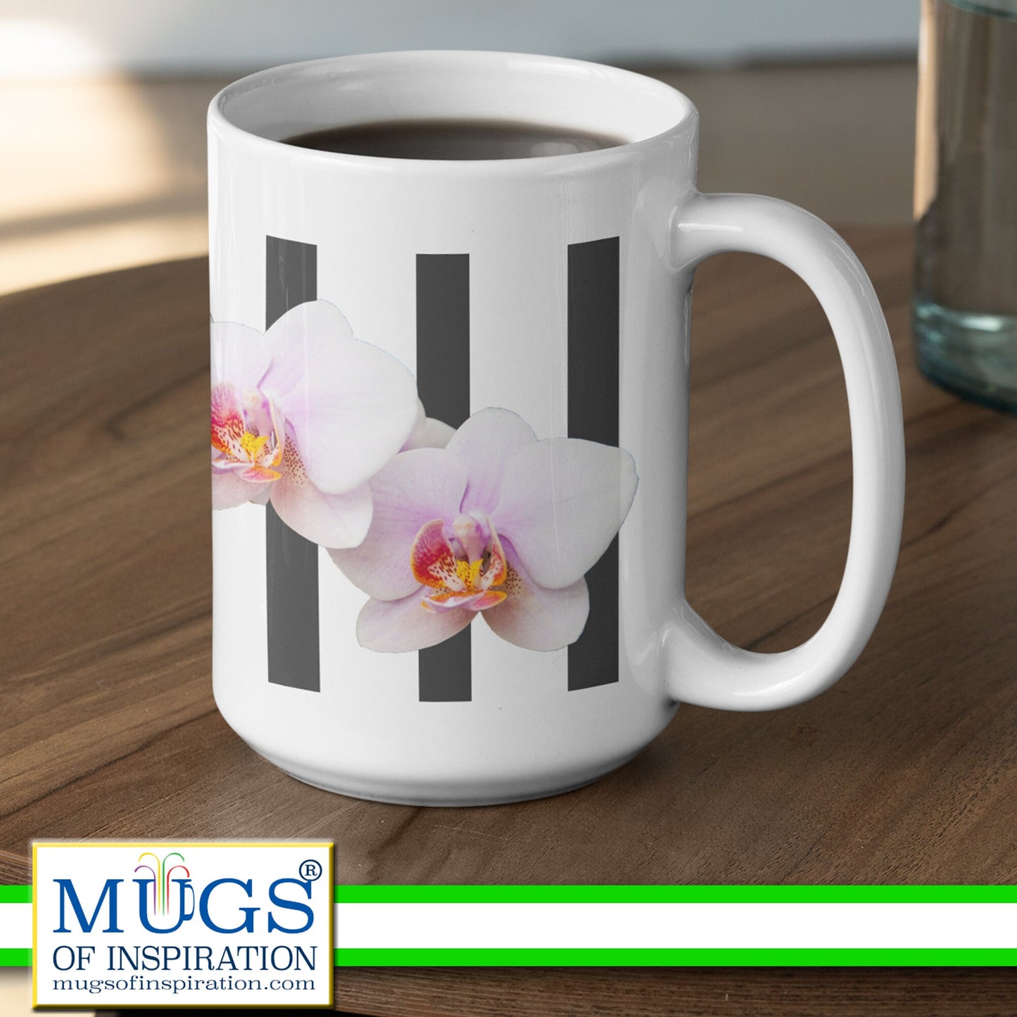 Orchid flower mug.   Gift for Mom.  Gift for flower lovers and gardener.  orchid lover gift.