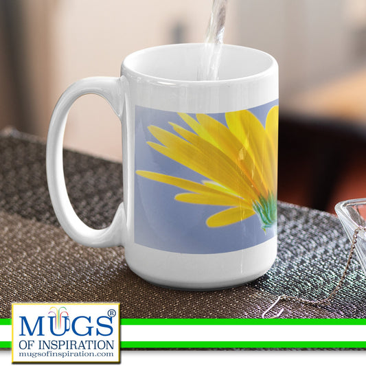 Mug featuring a beautiful Gerber daisy.
