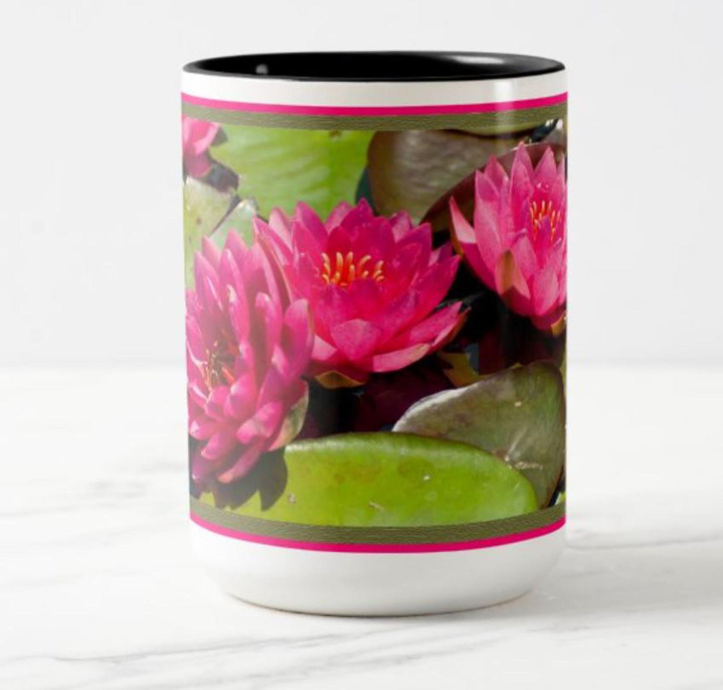 Water Lillies flower mug, floral mug, flower lovers, garden lovers mug, Lilly mug. gift for women, gift for mom, easter gift.