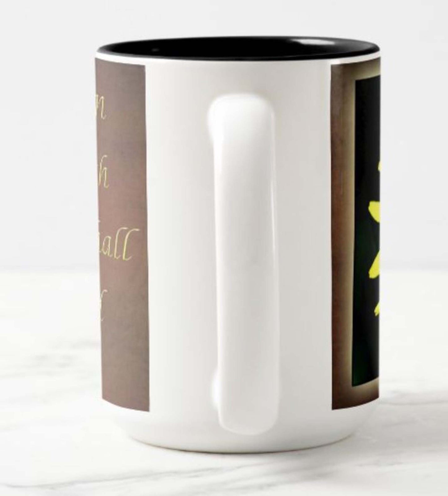 Mug with a inspirational bible scripture; "A Virtuous Woman", and beautiful flower image.