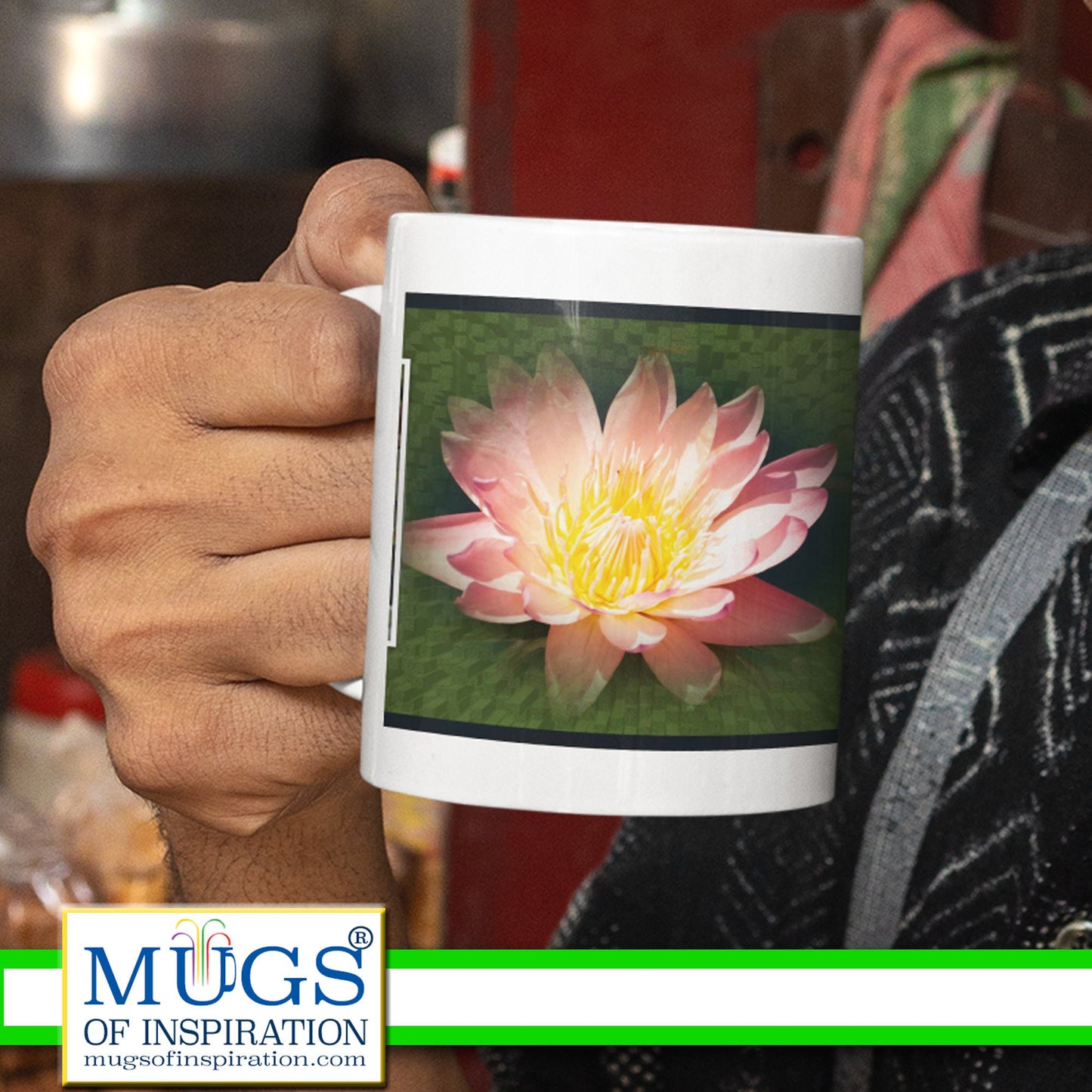 flower lovers mug; gifts for spouse, garden lovers gift, water Lilly mug, gift for friend, gift for florist, floral mug,