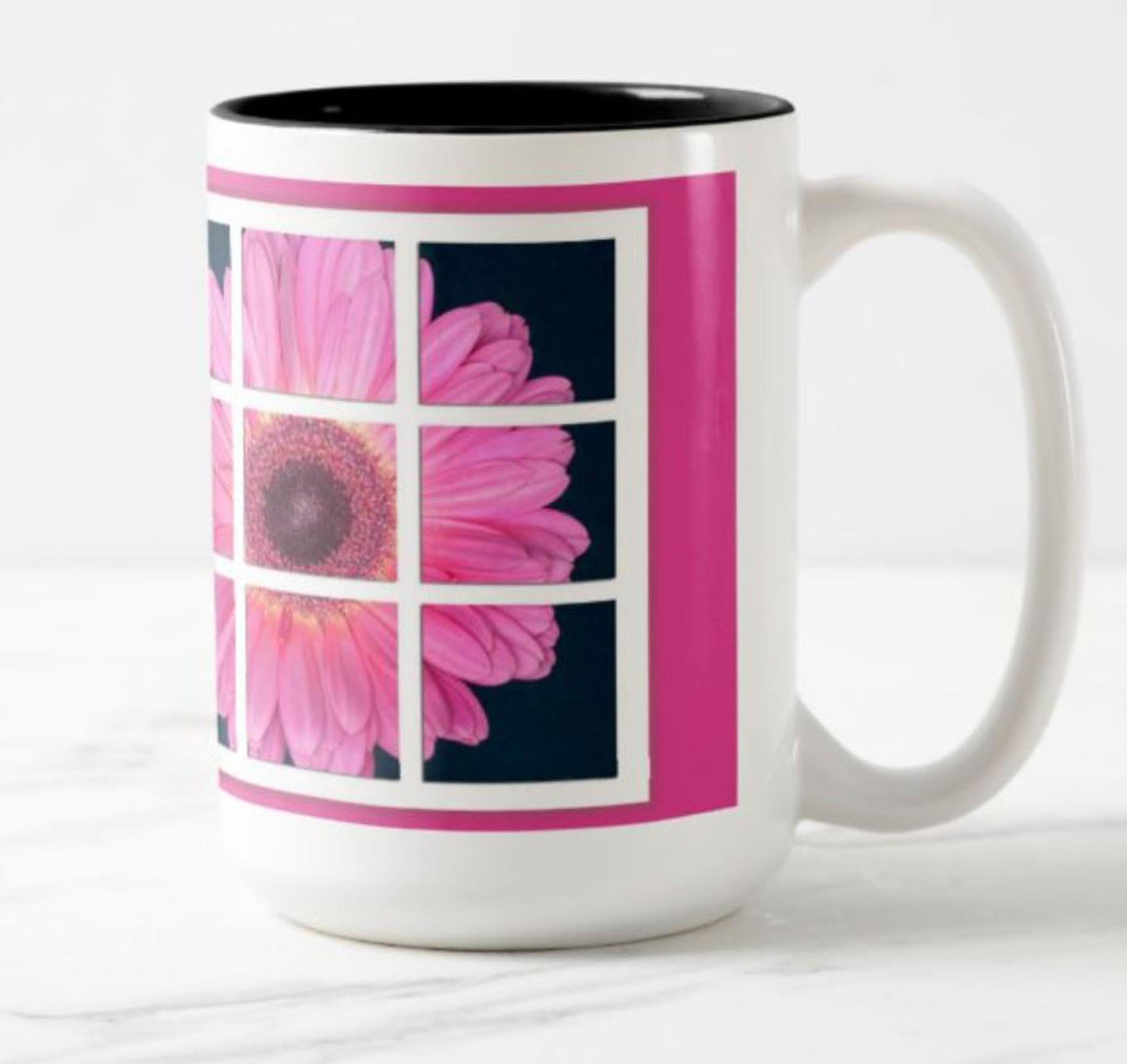 Mug with a special inspirational message for your sister: "I love that you're my sister" and flower image