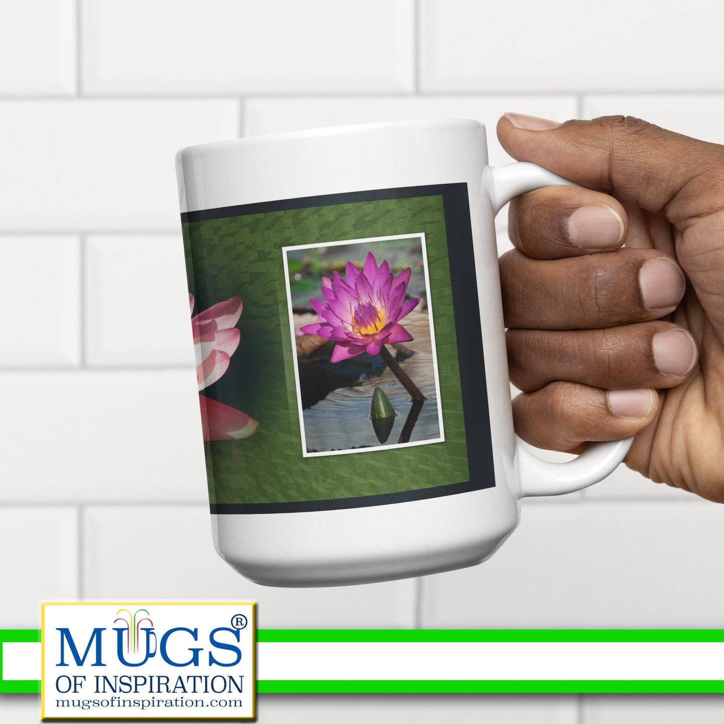 flower lovers mug; gifts for spouse, garden lovers gift, water Lilly mug, gift for friend, gift for florist, floral mug,
