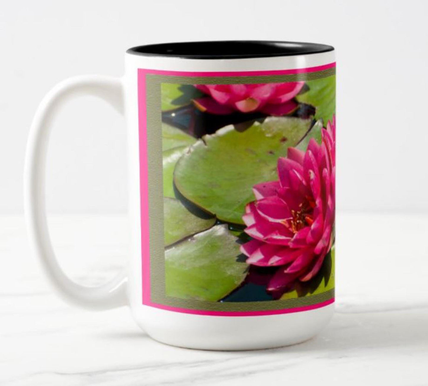 Water Lillies flower mug, floral mug, flower lovers, garden lovers mug, Lilly mug. gift for women, gift for mom, easter gift.